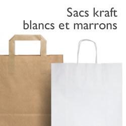 Sacs kraft blancs et marrons