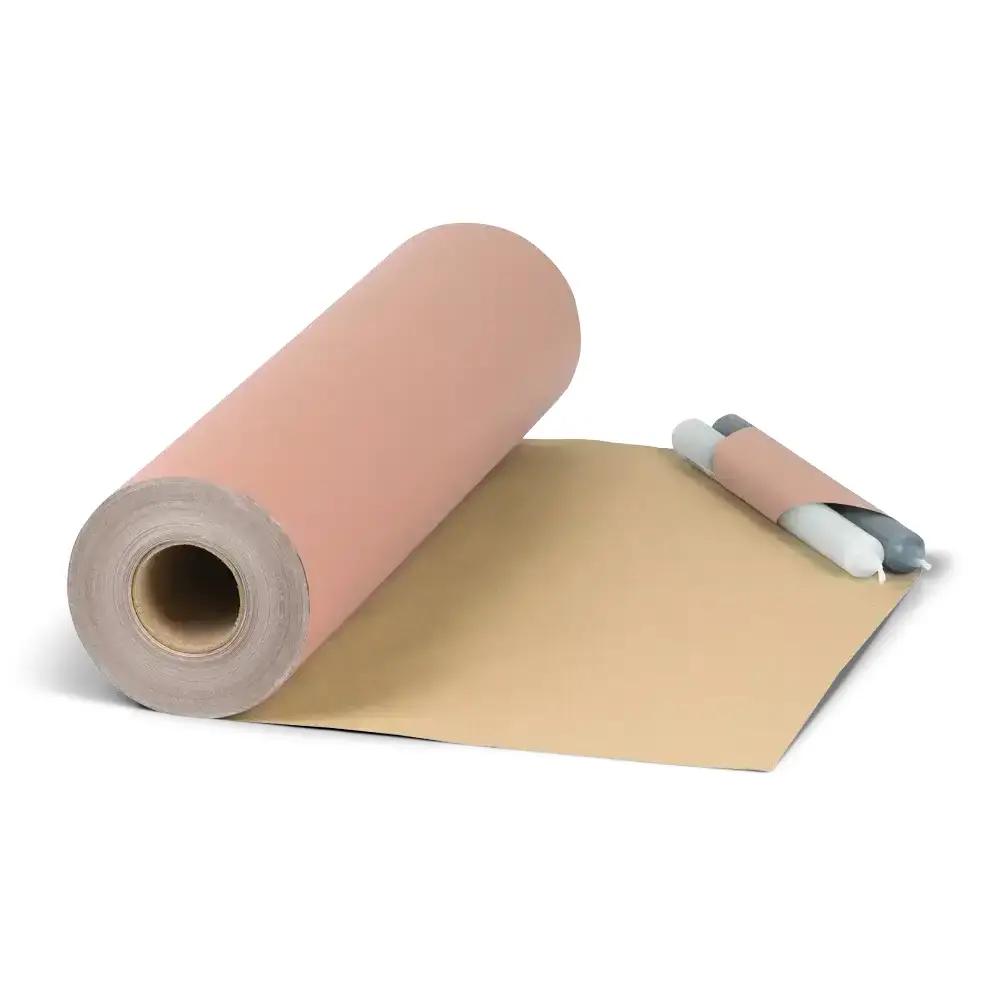 Rouleau de papier cadeau kraft rose clair, 50cmx120m