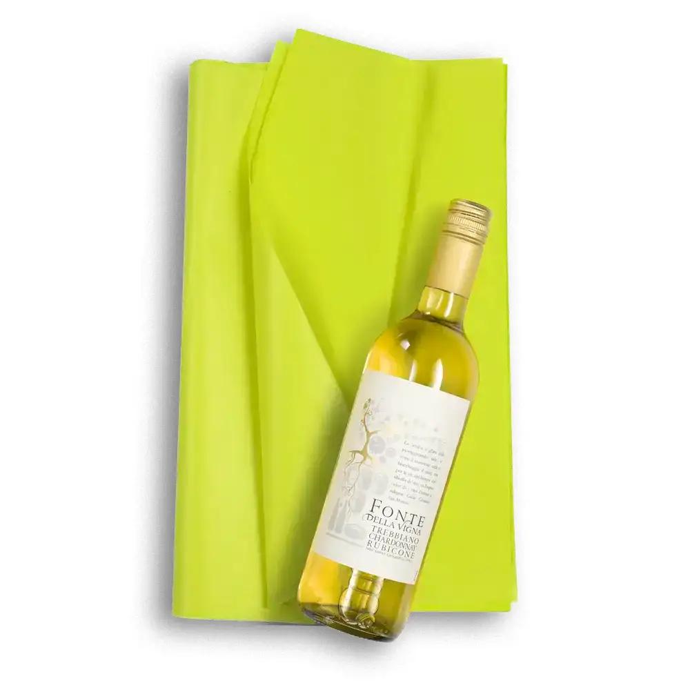 Papier de soie en feuilles, qualité Premium, vert citron -17g/m²